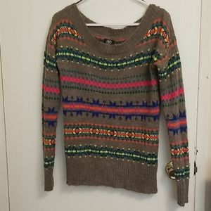 🏷4/25 Neon fair isle print sweater